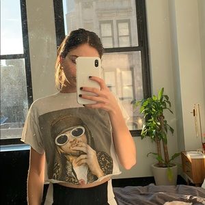 Cropped Kurt Cobain top